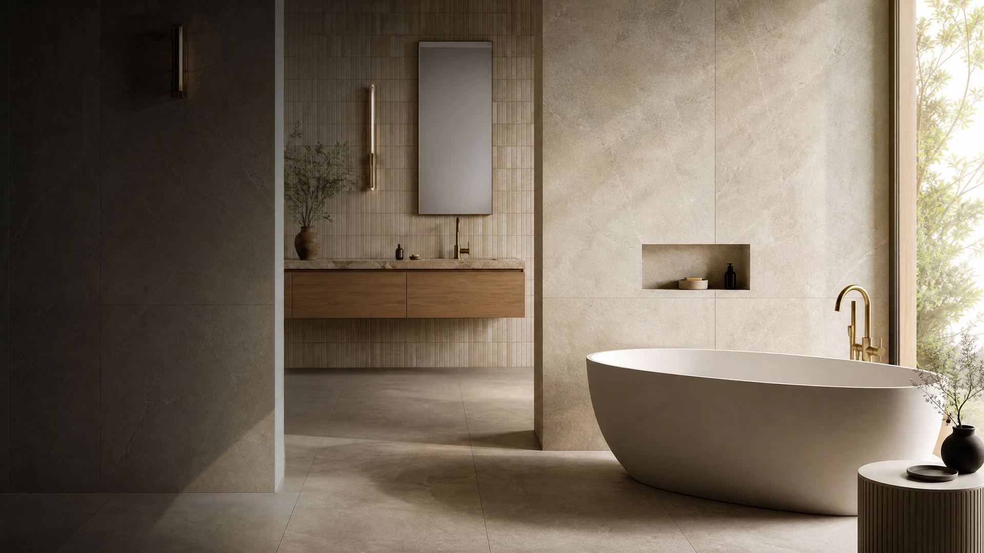Refined tiled interior
